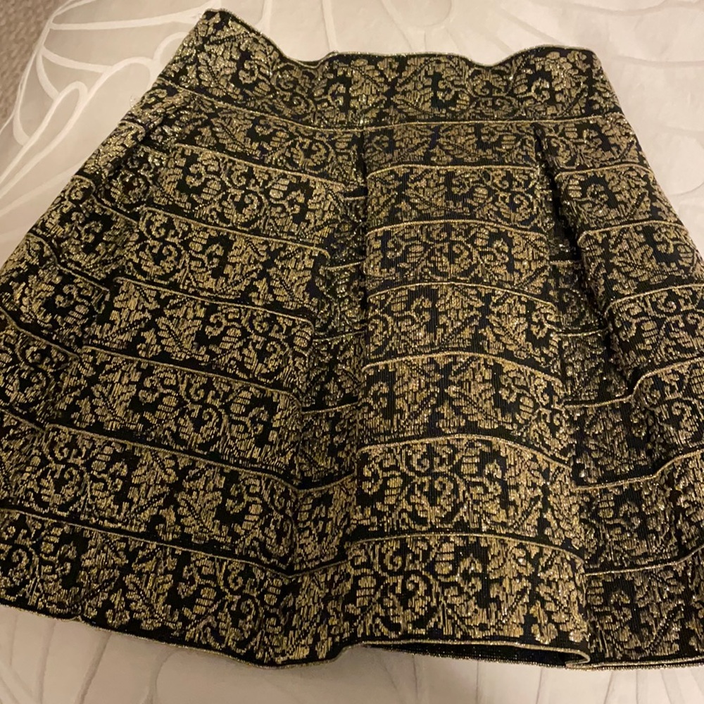 English rose vintage gold skirt from honey